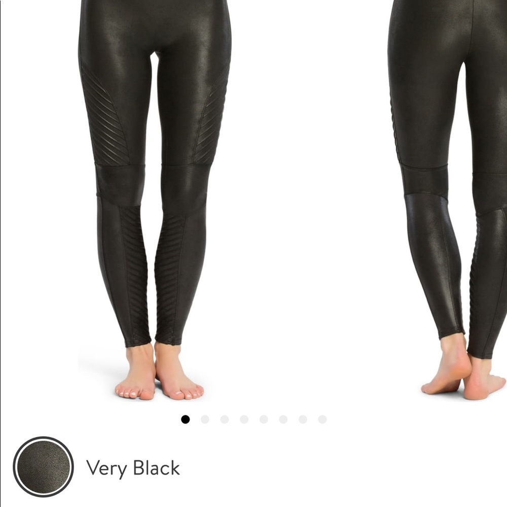 Spanx faux leather moto legging
